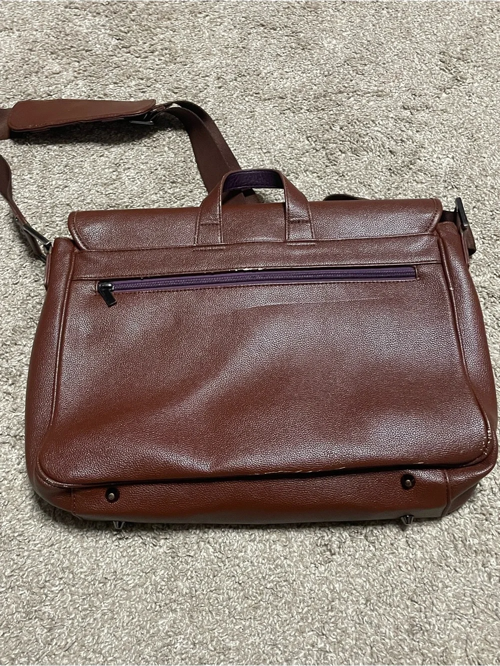 Robert Graham Leather Messenger Bag with Laptop Slot